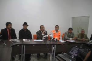 Autoridades durante la rueda de prensa
