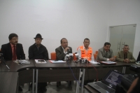 Autoridades durante la rueda de prensa