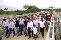 Cotopaxi y Los Ríos inauguraron el puente sobre el río Calope