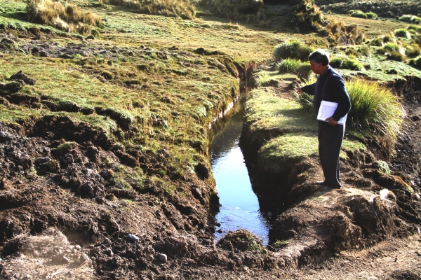 Canal de Riego Francisco de León donde se ejecutará los trabajos de revestimiento
