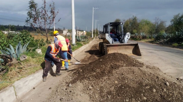 Avanzan los trabajos de mejoras viales previo al asfaltado de la vía EXPLOCEN - Poaló