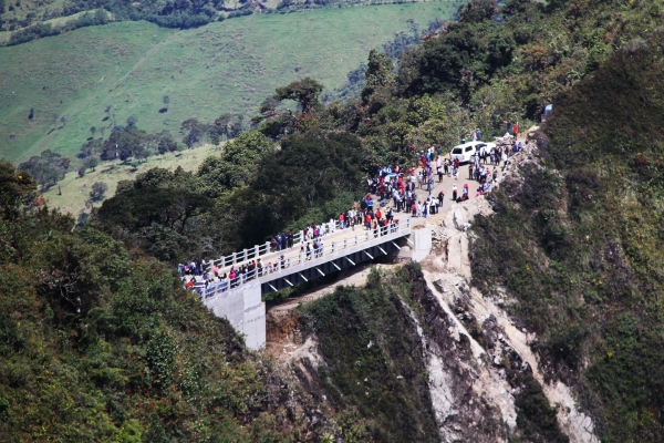 Puente la Polvorosa en el sector de Andoas