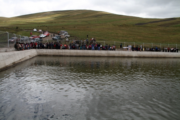Tanque Reservorio en Rumiquincha entregado por el Prefecto de Cotopaxi